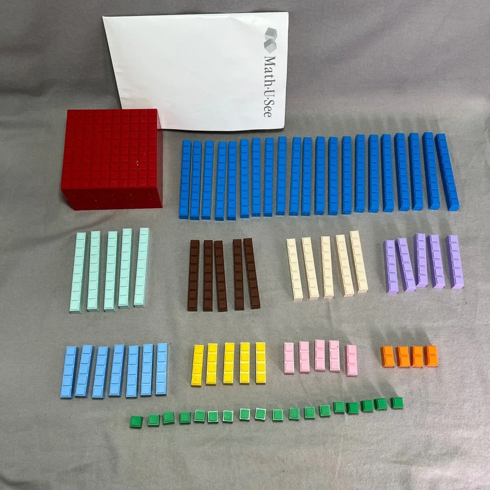 Math-U-See Integer Block Kit Manipulatives Homeschool Educational Unifix Cubes